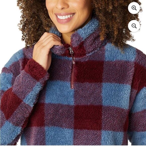 Eddie Bauer Soft Fleece Quarter Zip Sweatshirt Medium - Picture 1 of 10